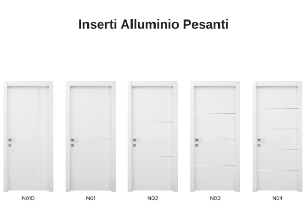 inserti alluminio pesante modelli porte flessya