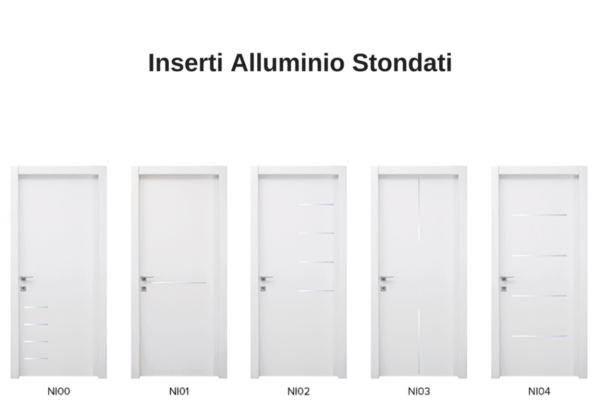 inserti alluminio stondati modelli porte flessya