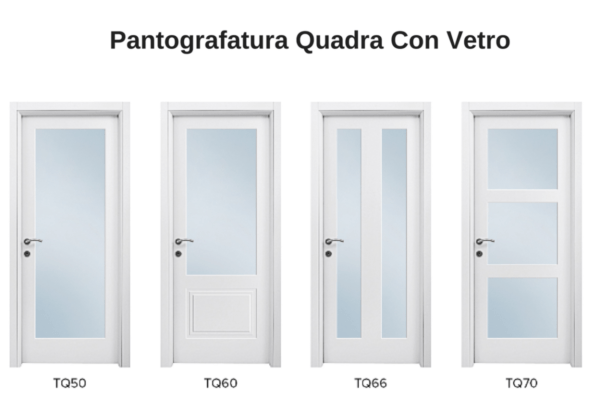 pantografatura quadra con vetro 1 modelli porte flessya