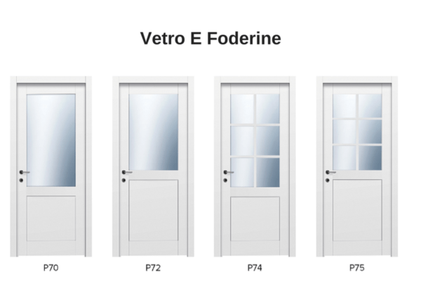 vetro e foderine modelli porte flessya