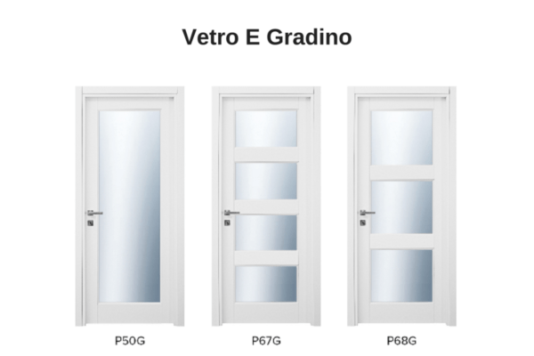 vetro e gradino modelli porte flessya