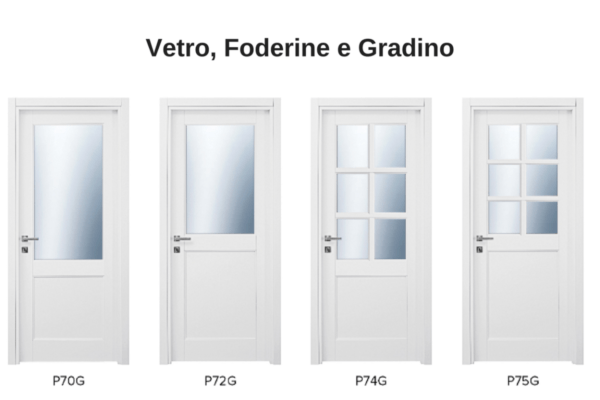 vetro foderine e gradino modelli porte flessya