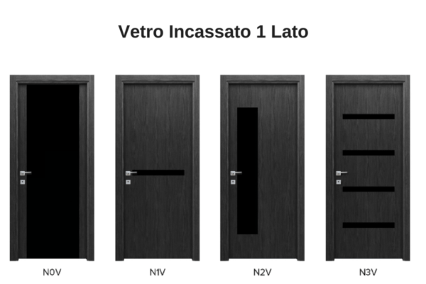 vetro incassato 1 lato modelli porte flessya